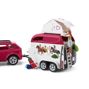 Set de Joaca Schleich Horse Club cu SUV si Remorca pentru Cai, 110 Piese - Img 8
