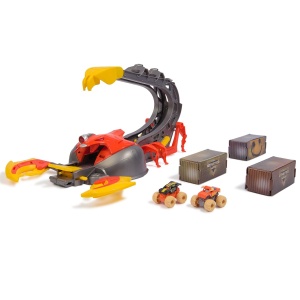 Set de joc Monster Jam El Toro Loco, 2 camioane mini, catapulta electronica