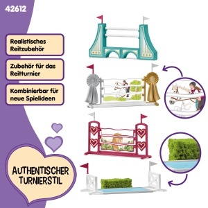 Set de joc Schleich Horse Club - 30 piese, accesorii pentru obstacole, pentru copii de la 5 ani - Img 3