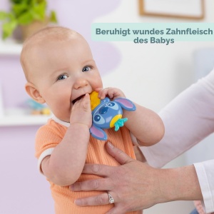 Set de Jucarii pentru Bebei Bright Starts Disney Baby Stitch Tropical Treasures, 4 Piese, Multisenzorial - Img 3