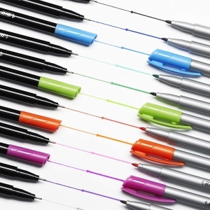 Set de Kalligrafie BIC Mein Handlettering, 44 piese, 20 Fineliner, 12 Pensule, Culoare Diversa - Img 3