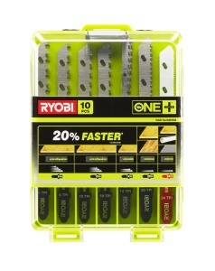 Set de Lama pentru Fierastrau RYOBI RAK10JSBWM, 10 piese, pentru Lemn, Metal si Plastic
