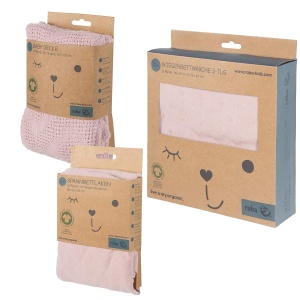 Set de Lenjerie pentru Bebei Roba Organic Lil Planet - 100 Bumbac Bio, RosaMauve - Img 2