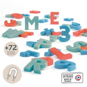 Set de litere si cifre magnetice Smoby, 72 piese, pentru copii 3 ani - Img 2