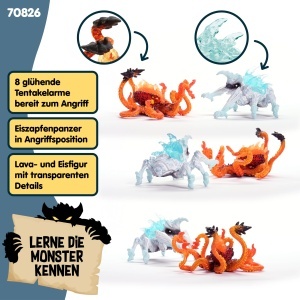 Set de lupta schleich ELDRADOR Eiskafer vs. Feuerkrake, 2 piese, 7 ani - Img 3