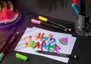 Set de Markere Faber-Castell Black Edition, 20 culori vibrante, pensula flexibila - Img 4
