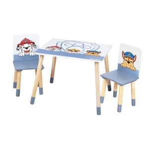 Set de mobilier pentru copii Paw Patrol - 2 scaune si 1 masa, alb, din lemn - Img 6