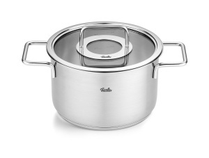 Set de Oale Fissler Pure Collection, 5 piese, inox, inductie, cu capac din sticla - Img 3