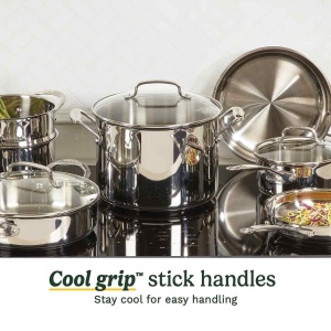 Set de Oale si Tigai Cuisinart Chefs Classic, 11 piese, inox, inductie - Img 6