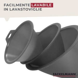 Set de Pahare cu Fackelmann, 3 bucati, plastic, culoare gri, dimensiuni 80-110mm - Img 6