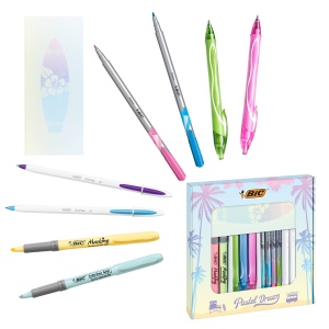 Set de Papetarie BIC Pastel Dream 16 Piese, Culoare Pastel, Design Floral - Img 1