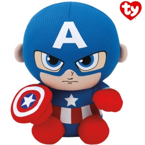 Set de Plus Marvel Supereroi Ty - 4 Figurine, 20 cm, Moale si Colorate - Img 2