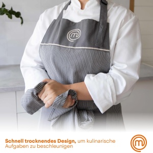 Set de prosoape de bucatarie MasterChef, 100 bumbac, gri, 4 bucati - Img 4