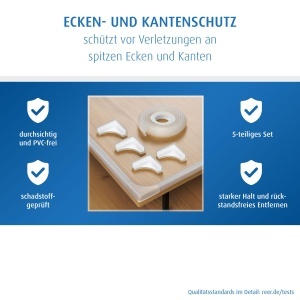 Set de protectie pentru colturi si margini reer, 4 colturile 2 m, transparent - Img 4