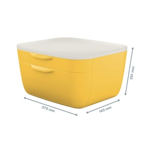 Set de sertare Leitz Cosy, 2 compartimente, galben cald, design modern - Img 3