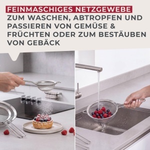 Set de site din inox Fackelmann 3 piese, spatiu de lucru eficient, usor de curatat - Img 3