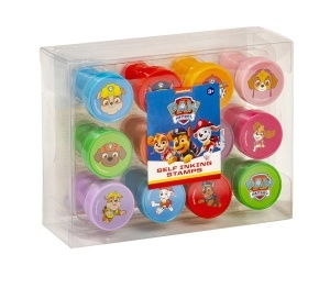 Set de stampile Paw Patrol 12 modele colorate auto-cerneala cadou pentru copii