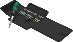 Set de surubelnite cu maner Kraftform Wera 14 piese, ergonomice, cu functie de ratchet
