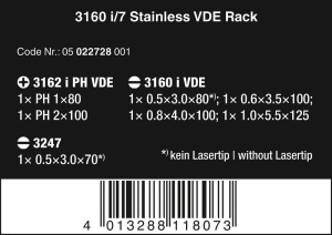 Set de surubelnite Wera 3160 i7 din otel inoxidabil, 7 piese, VDE - Img 2