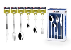 Set de Tacamuri Monix Genova, 24 piese, inox 1810, design modern, argintiu - Img 3