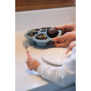 Set de tacamuri pentru copii Beaba, inox, ergonomic, verde Airy - Img 5