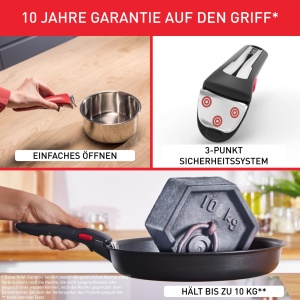 Set de tigai Tefal Ingenio Easy On 4 piese, 222426 cm, antiaderente, cu maner detasabil - Img 6