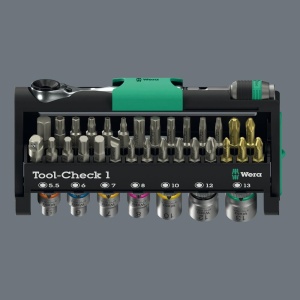 Set de unelte Wera Tool-Check 1, 38 piese, compact, cu bit-uri si ratchet - Img 3