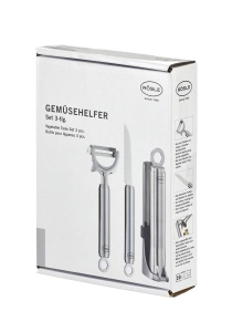 Set de ustensile pentru legume ROSLE 3 piese, inox 1810, spalat in masina de spalat vase