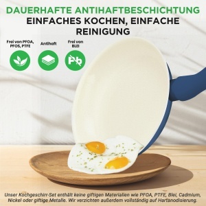 Set de Vase de Gatit NutriChef 54 piese, Inductie, Albastru, Diverse Dimensiuni - Img 3