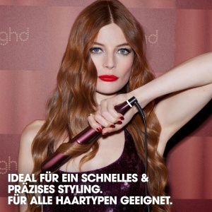 Set Deluxe GHD Cherry Chic Placa de par si Uscator 2200W, Culoare Rosie - Img 3