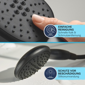 Set dus GROHE Vitalio 250, 2 moduri de jet, 250mm, negru mat - Img 8