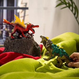 Set Figuri de Actiune Schleich ELDRADOR - Feuersaurier si Dschungelechse, 2 Piese - Img 2
