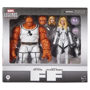 Set Figurine de Colectie Marvel Legends - The Thing si Invisible Woman, 15 cm, Premium