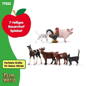 Set Figurine Ferma Schleich 77533 7 Piese Diverse Animale - Img 5