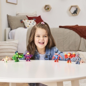 Set figurine Marvel Iron Man si prietenii sai, 6 supereroi, accesorii incluse - Img 4