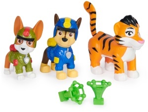 Set Figurine PAW PATROL Jungle Pups - Chase si Tracker cu Tigru, 5 cm - Img 7