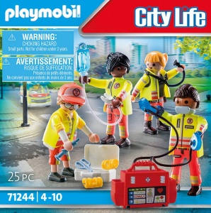 Set Figurine PLAYMOBIL City Life 71244 Echipa de Salvare, 25 piese, pentru copii de la 4 ani - Img 4