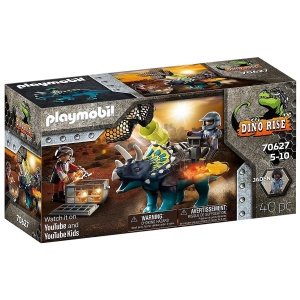 Set Figurine PLAYMOBIL Triceratops 70627 cu Miniroboti si Accesorii