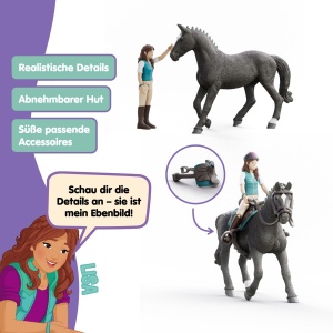 Set Figurine Schleich HORSE CLUB - Lisa si Storm, 6 piese, pentru copii de la 5 ani - Img 2