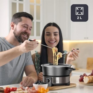 Set fondue electric BlackDecker BXFC1000E 1000W 2L Termostat reglabil - Img 3
