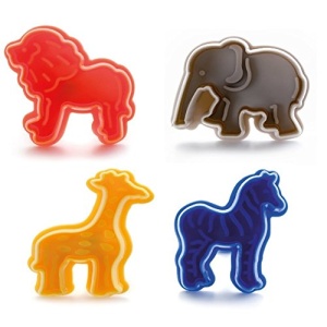Set forme decupat aluat IBILI Safari 734700 ejector inclus 4 piese rosu - Img 2