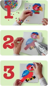 Set Hama Perlen 9412 cu 7000 Perle Midi in 7 Culori, Creativitate pentru Toata Familia - Img 2