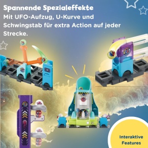 Set interactiv de constructie VTech Marble Rush Space Magnetic XL300 E, 115 piese, pentru copii 4-12 ani - Img 4
