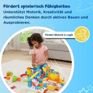 Set interactiv de pista cu bile VTech Marble Rush L100 E, 102 piese, efecte sonore si luminoase - Img 6