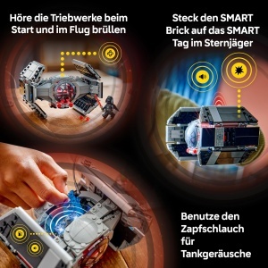 Set Interactiv LEGO Star Wars 75421 - TIE Fighter cu Minifigur si SMART Brick - Img 5