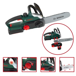 Set Jucarie Motoferastrau Bosch Theo Klein cu Accesorii, cu Sunet si Lumina, pentru Copii de la 3 Ani - Img 3