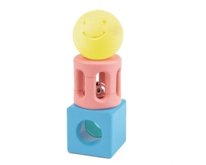 Set Jucarii Hape Geometric Rattle - Dezvoltare Senzoriala si Motorie pentru Bebelusi 0 Luni - Img 2