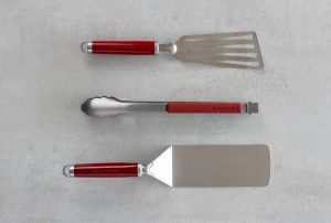 Set KitchenAid pentru Gratar de Interior 3 Piese Rosu Empire Otel Inoxidabil - Img 6