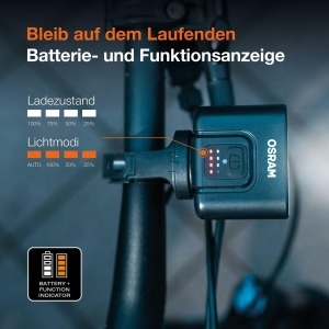 Set Lampa Bicicleta OSRAM LEDsBIKE COMPACT 100, 100 Lux, cu Bremslicht, USB-C - Img 6