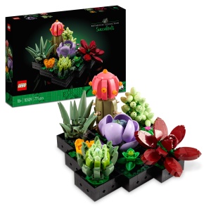 Set LEGO Botanicals 10309 Sukkulenten 9 plante artificiale decor modern pentru casa si birou